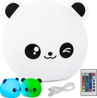 Obrázok produktu pre Verk 24079 Nočná RGB lampička dotyková panda USB 1200mAh s diaľkovým ovládaním