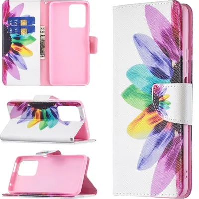 Produktbild von König Design Hülle kompatibel mit Xiaomi Mi 11T / 11T Pro Kunstleder Handyhülle - Handy Case Sonnenblume
