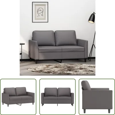 Produktbild von The Living Store 2-Sitzer-Sofa Grau 120 cm Kunstleder