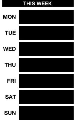 Image de Autocollants tableau noir – autocollants muraux effaçables – calendrier hebdomadaire – 115 x 70 cm