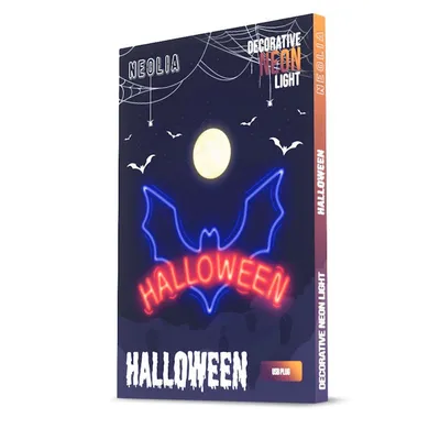 Obrázok produktu pre Forever Light Neon PLEXI LED HALLOWEEN blue red NNE17, Svetelná dekoračná figúrka, Modrá, Červená, Plast, Univerzálne, LED, USB
