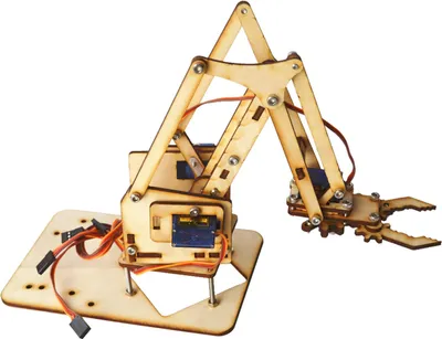 Zdjęcie produktu dla 4 DOF Wood Robotic Mechanical Arm Sg90 Servo dla RPi SNAM1500