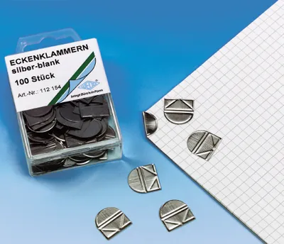 Immagine prodotto di WEDO Eckenklammern, aus glanzveredeltem Metall