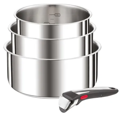 Produktbild von Tefal L898S3, Frittierset, Edelstahl, Edelstahl, Edelstahl, Abnehmbar, Induktion, Elektro, Keramik, Gas, Halogen