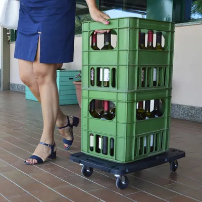 Obrázok produktu pre Prepravný vozík čierny 58x38x12 cm PP