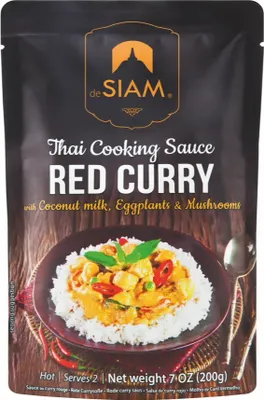 Image de deSiam Sauce thaïlandaise au curry rouge crémeuse au lait de coco 200g