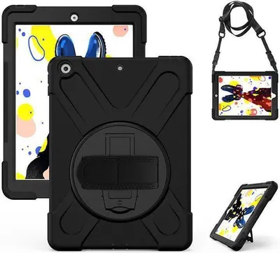 Immagine prodotto di eSTUFF - Cover posteriore per tablet - silicone, policarbonato - nero - 10,2" - per Apple iPad 10,2" (9a generazione)