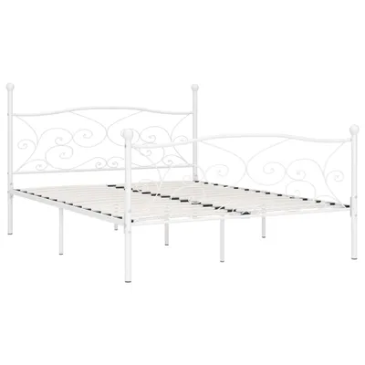 Immagine prodotto di Struttura letto con rete a doghe in metallo bianco 200 × 200 cm