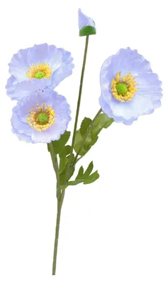 Produktbild von Künstlicher Blumenstrauß für die Vase, realistische Kunstseidenblumen mit 3 Blütenköpfen und 1 Knospe, für Heimdekoration, Hochzeiten, Partys, Tischdekoration, Blumenarrangement