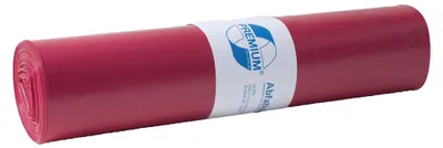 Produktbild von Mllsack PREMIUM 57,5 x 100 cm (B x H) 30m 70l Polyethylen rot 25 St./Pack.