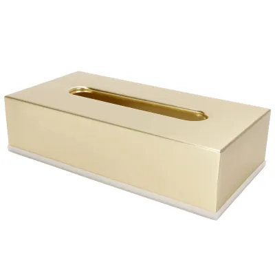 Immagine prodotto di Tissue Box Innovativo portatovaglioli rettangolare in acciaio inox 304, oro