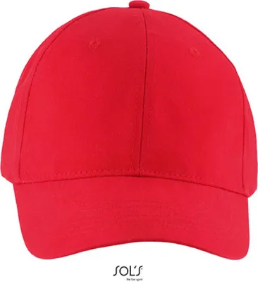Produktbild von SOLs 03092 | Six Panel Cap Solar, 6-Panel-Form - Farbe: Red - Größe: One Size