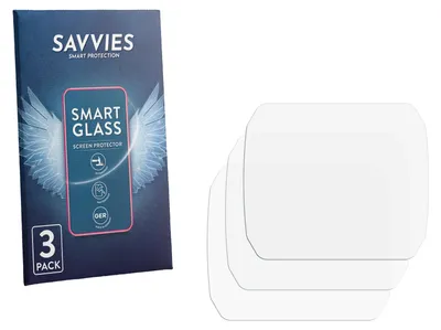 Produktbild von 3x Savvies Schutzglas Folie für Casio F-91WF-1A 9H Panzer Schutzfolie Glas Displayschutz klar transparent