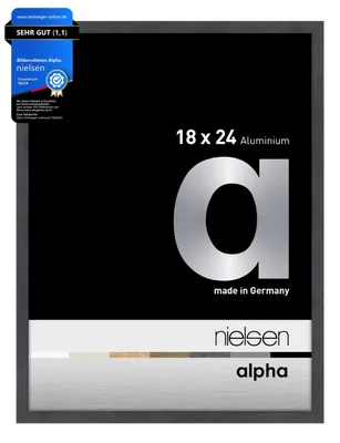 Produktbild von nielsen Aluminium Bilderrahmen Alpha, 18x24 cm, Grau