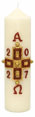 Produktbild von Ostertischkerze Altarkerze 2027 30 x 8 cm mit 10% Bienenwachs