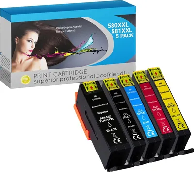 Produktbild von IPA Printservice Druckerpatronen (5er Pack) – Canon Pixma TS6350, 580 581