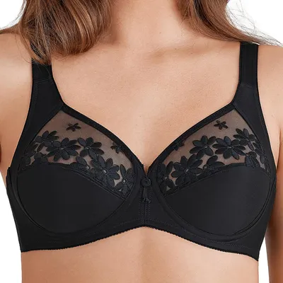 Produktbild von Felina Swiss Broderie Bügel BH Schweizer Blumen-Stickerei an den Obercups, Dreiteilige Schnittführung für besten Halt, Perfekte Passform