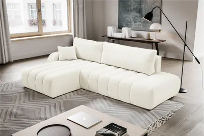 Produktbild von Ecksofa "GLORIA" mit Bettkasten und Schlaffunktion, premium L-Form Sofa