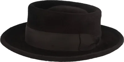 Velour Bierführer mit Seiden-Ripsband von Hut-Breiter in schwarz