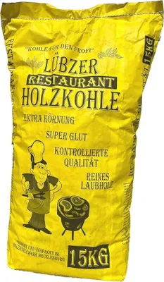 Produktbild von 15 kg Grillholzkohle – Reines Hartholz, extra große Maserung, lang anhaltende Glut, Restaurantqualität