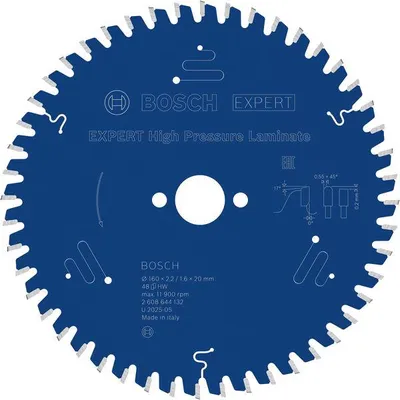 Produktbild von EXPERT High Pressure Laminate Kreissägeblatt, 160x2,2/1,6x20 mm, Z48