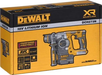 Obrázok produktu pre DeWALT DCH273N, SDS Plus, Čierna, Žltá, Bezkartáčový motor, 2,4 cm, 1100 ot/min, 2,1 J