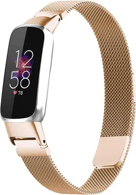 Image de imoshion Bracelet magnétique milanais pour Fitbit Luxe - Taille M - Or rose