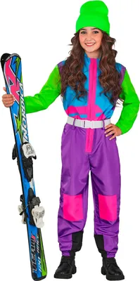 Produktbild von SKI- SNOWBOARDANZUG VIOLETT-HELLBLAU-GRÜN (Overall, Gürtel) Gr. 140