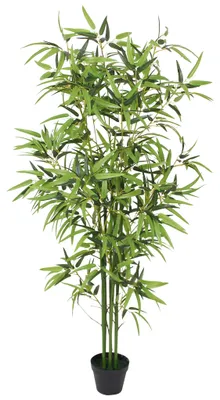 Image de Bambou Plante Artificielle Artificiel Plastique 150cm Decovego