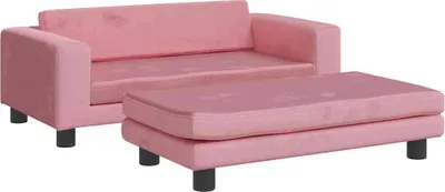 Obrázok produktu pre vidaXL Pelech pre psov s nadstavcom ružový 100x50x30 cm Velvet
