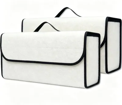 Immagine prodotto di Organizzatori per il bagagliaio, in feltro, confezione da 2, dimensioni 50 x 24 x 17 cm - Accessori per auto