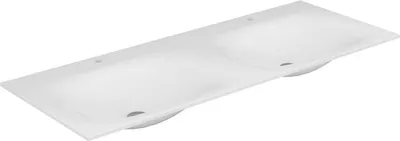 Immagine prodotto di KEUCO EDITION 11 Double lavabo encastré en Varicor, 2450x17x535mm, 2 x 1 trou pour robinet, blanc, 31280702402, 31280702402