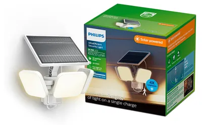 Produktbild von Philips Zyren Wandleuchten 24,5 W, Weiß, Kunststoff, III, Modern, Garage, Garten, Terrasse, Bewegungssensor, Tag-/Nachtsensor