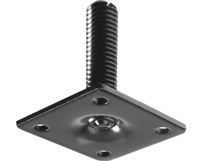 Produktbild von Hettich Tischbein Montageplatte schwarz 40 x 40 mm
