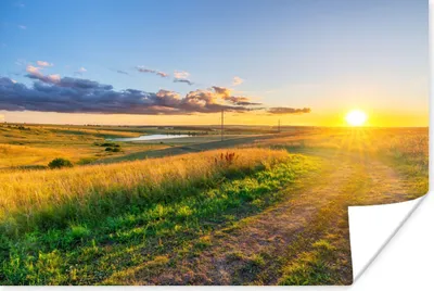 Produktbild von MuchoWow® Poster Sonne - Natur - Landschaft 120x80 cm - Bilder