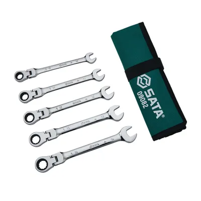 Immagine prodotto di 12 Set di chiavi combinate a cricchetto articolate SATA, 5 pezzi, 10-14 mm
