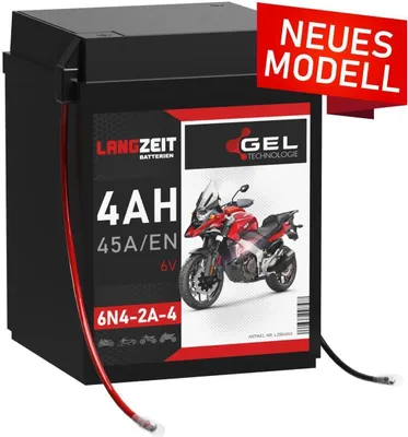Produktbild von LANGZEIT 6N4-2A-4 GEL Roller Batterie 6V 4Ah 45AEN 00414 6N4-2A-7,ersetzt 4,2Ah