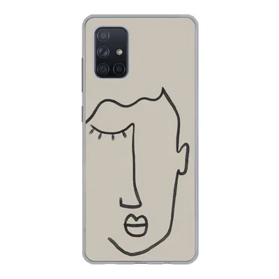 Produktbild von MuchoWow® Handyhülle Schutzhülle Hülle für Samsung Galaxy A51 5G Auge - Abstrakt - Strichzeichnung Silikon Softcase Handy Hülle - Abbildung