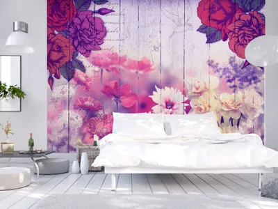 Produktbild von Vlies Fototapete 400x280 cm Tapeten Wandtapete XXL Blumen Vintage b-C-0028-a-d