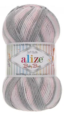 100g Baby-Strickgarn ALIZE Baby Best Batik 6664, Antipilling, Babywolle, Farbwahl