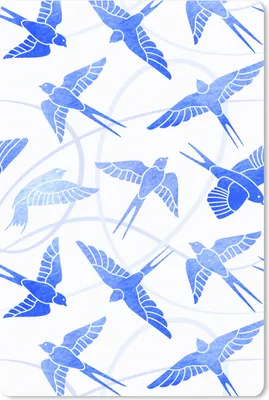 Produktbild von MuchoWow® Mauspad Mousepad Muster - Blau - Vogel 40x60 cm - Mousepads - Maus Mat - Pad - Mausunterlage - Schreibtisch Accesoire