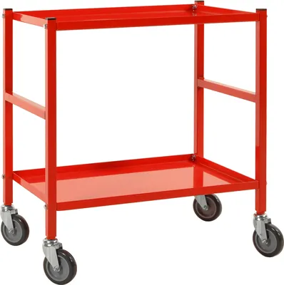 Produktbild von Kongamek Tischwagen 625x414mm Ladefläche in rot ohne Bremse