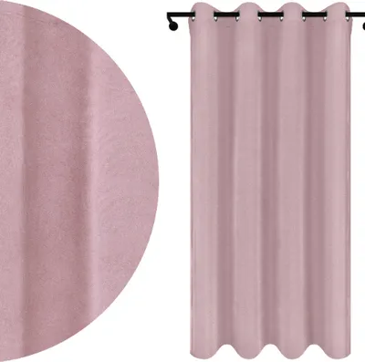 Produktbild von Vorhang aus Velours mit Ösen 140x230 cm Rosa Velvet Velours Blickdichte Gardine