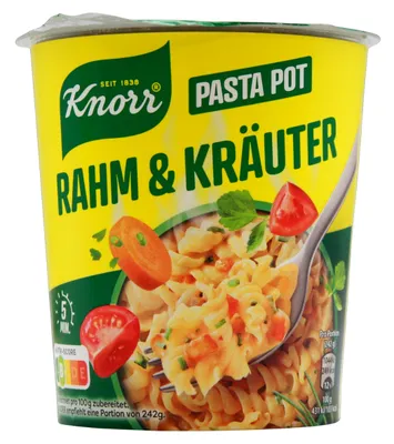 Produktbild von Knorr Pasta Pot Rahm & Kräuter, 8er Pack (8 x 62g)