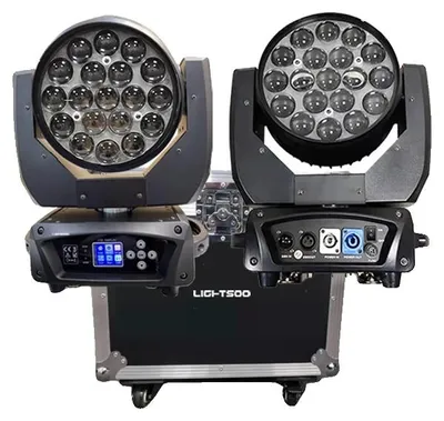 Image de Projecteur mobile, 19 x 15 W, LED RGBW,DMX, 2 projecteurs et 1 valise