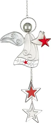 Produktbild von Deko Hänger Engel TIFFANY weiß L. 37cm aus Acryl Formano Winter