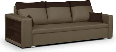 Produktbild von 3-Sitzer-Sofa mit Schlaffunktion PABLO1 - Hellbraun/Dunkelbraun