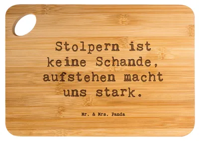 Produktbild von Mr. & Mrs. Panda Frühstücksbrett Spruch Aus Fehlern lernen - Transparent - Geschenk, Stärke, Fehler machen, Mutmacher, vesperbrett, Trost, Vertrauem, Brett, Holzbrett