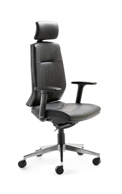 Produktbild von Mayer Sitzmöbel Drehsessel Echtleder schwarz 2480