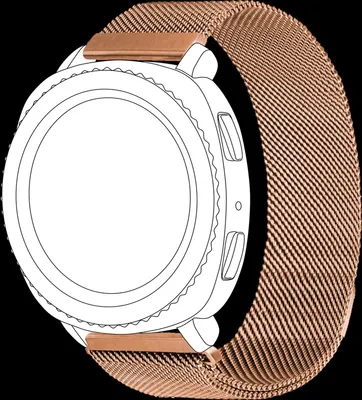 Produktbild von topp - Armband Samsung/Garmin/Huawei Watch, Mesh, rosegold